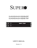 Предварительный просмотр 1 страницы Supero SUPERO SUPERSERVER 8026B-6RF User Manual