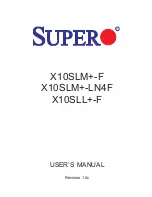 Supero Supero X10SLL+-F User Manual предпросмотр