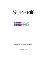 Supero Supero X7DA8 User Manual предпросмотр