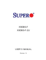 Supero Supero X9DBS-F User Manual предпросмотр