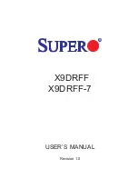 Supero Supero X9DRFF User Manual предпросмотр