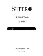 Предварительный просмотр 1 страницы Supero SUPERSERVER 1018GR-T User Manual