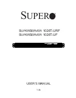 Supero SUPERSERVER 1026T-UF User Manual предпросмотр