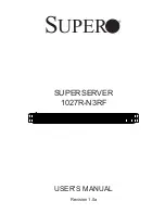 Supero SUPERSERVER 1027R-N3RF User Manual предпросмотр