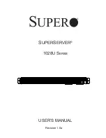 Предварительный просмотр 1 страницы Supero SUPERSERVER 1028U Series User Manual