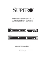 Предварительный просмотр 1 страницы Supero SuperServer 5013C-i User Manual