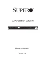 Предварительный просмотр 1 страницы Supero SuperServer 5013C-M User Manual