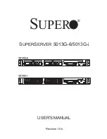 Предварительный просмотр 1 страницы Supero SUPERSERVER 5013G-6 User Manual