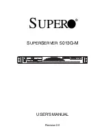 Supero SuperServer 5013G-M User Manual preview