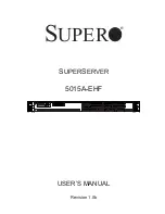 Supero SUPERSERVER 5015A-EHF User Manual preview
