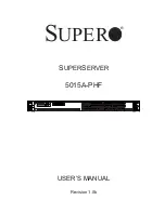 Supero SuperServer 5015A-PHF User Manual предпросмотр