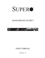 Предварительный просмотр 1 страницы Supero SUPERSERVER 5015B-T User Manual