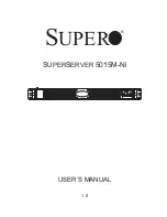 Предварительный просмотр 1 страницы Supero SuperServer 5015M-Ni User Manual