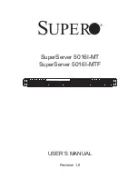 Предварительный просмотр 1 страницы Supero SuperServer 5016I-MT User Manual