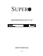 Предварительный просмотр 1 страницы Supero SUPERSERVER 5017C-LF User Manual