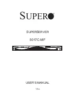 Supero SUPERSERVER 5017C-MF User Manual preview