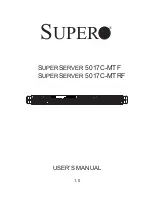 Предварительный просмотр 1 страницы Supero SUPERSERVER 5017C-MTF User Manual