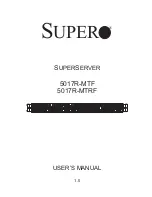 Supero SUPERSERVER 5017R-MTF User Manual предпросмотр