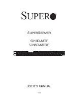 Supero SUPERSERVER 5018D-MTF User Manual предпросмотр