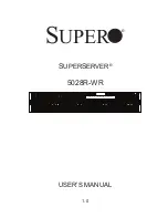 Предварительный просмотр 1 страницы Supero SuperServer 5028R-WR User Manual