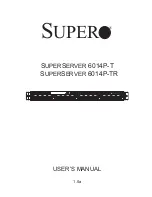 Предварительный просмотр 1 страницы Supero SUPERSERVER 6014P-T User Manual