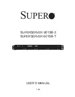 Supero SUPERSERVER 6015B-3 User Manual предпросмотр