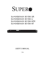 Предварительный просмотр 1 страницы Supero SUPERSERVER 6015W-NT User Manual