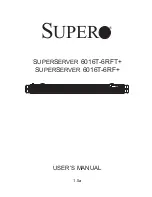 Supero SUPERSERVER 6016T-6RF+ User Manual предпросмотр