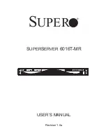 Supero SUPERSERVER 6016T-MR User Manual предпросмотр