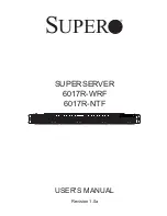 Supero SUPERSERVER 6017R-NTF User Manual preview