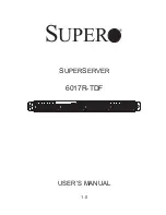 Supero SUPERSERVER 6017R-TDF User Manual предпросмотр