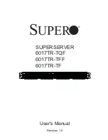 Предварительный просмотр 1 страницы Supero SUPERSERVER 6017TR-TF User Manual