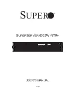 Supero SUPERSERVER 6025W-NTR+ User Manual предпросмотр