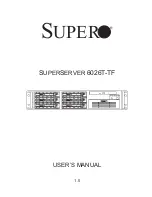 Supero SUPERSERVER 6026T-TF User Manual предпросмотр