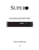 Supero SuperServer 6026T-URF User Manual предпросмотр