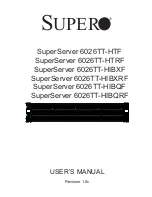 Supero SuperServer 6026TT-HIBQF User Manual preview