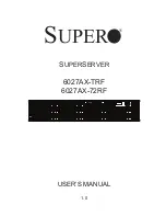 Предварительный просмотр 1 страницы Supero SUPERSERVER 6027AX-72RF User Manual