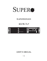 Supero SUPERSERVER 6027B-TLF User Manual предпросмотр