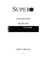 Supero SUPERSERVER 6027B-URF User Manual предпросмотр