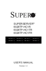 Supero SUPERSERVER 6028TP-HC1FR User Manual предпросмотр