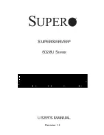 Предварительный просмотр 1 страницы Supero SuperServer 6028U Series User Manual