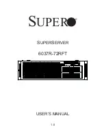 Supero SuperServer 6037R-72RFT User Manual предпросмотр