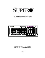 Supero SuperServer 6040 User Manual предпросмотр