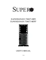 Предварительный просмотр 1 страницы Supero SuperServer 7046T-H6R User Manual