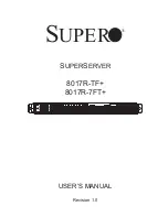 Предварительный просмотр 1 страницы Supero SUPERSERVER 8017R-7FT+ User Manual