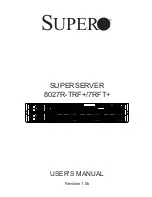 Предварительный просмотр 1 страницы Supero SUPERSERVER 8027R-7RFT+ User Manual