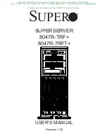 Supero SUPERSERVER 8047R-7RFT+ User Manual preview