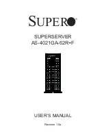 Предварительный просмотр 1 страницы Supero SUPERSERVER AS-4021GA-62R+F User Manual