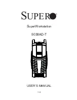 Supero SuperWorkstation 5038AD-T User Manual preview