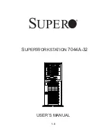 Предварительный просмотр 1 страницы Supero SuperWorkstation 7044A-32 User Manual